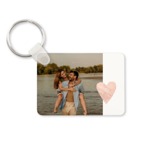Porte-clés photo alu rectangulaire