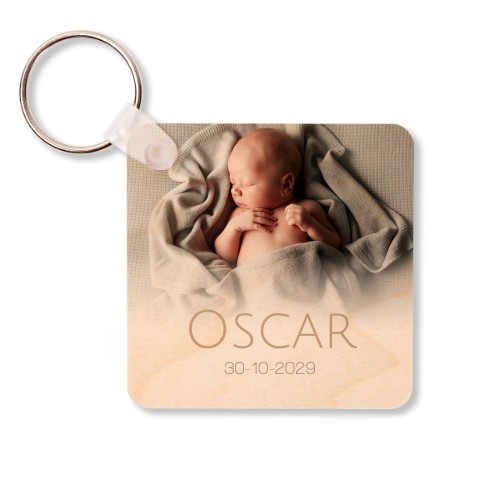 Wooden Key Ring Square Wooden Key Ring Square