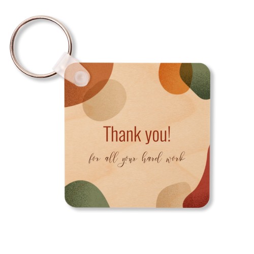 Wooden Key Ring Square