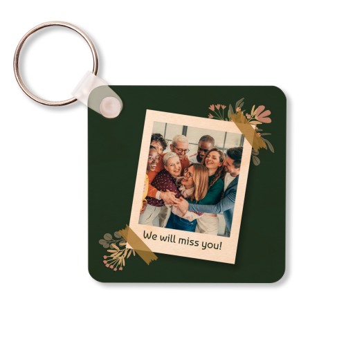 Houten sleutelhanger Vierkant Houten sleutelhanger Vierkant