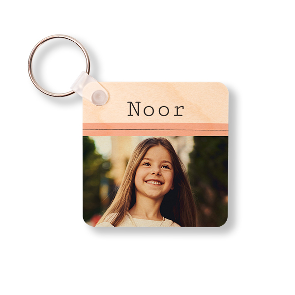 Porte-clés en bois Carré