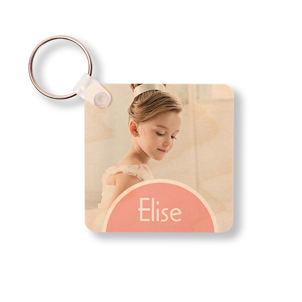 Wooden Key Ring Square