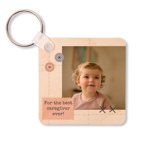 Houten sleutelhanger Vierkant Houten sleutelhanger Vierkant