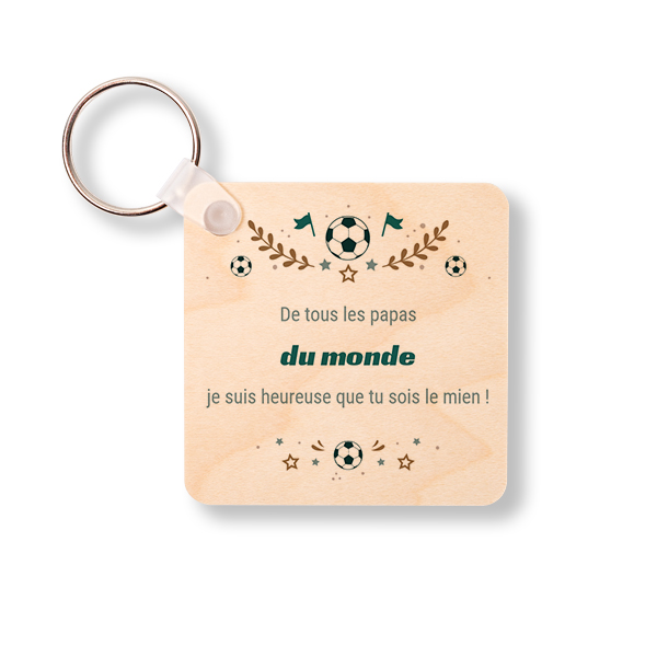 Porte-clés en bois Carré