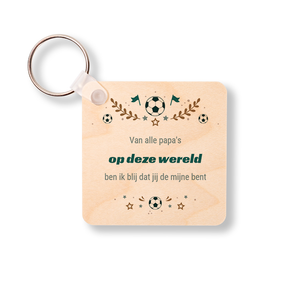 Houten sleutelhanger Vierkant Houten sleutelhanger Vierkant