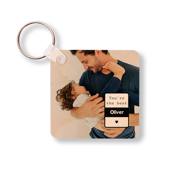 Wooden Key Ring Square