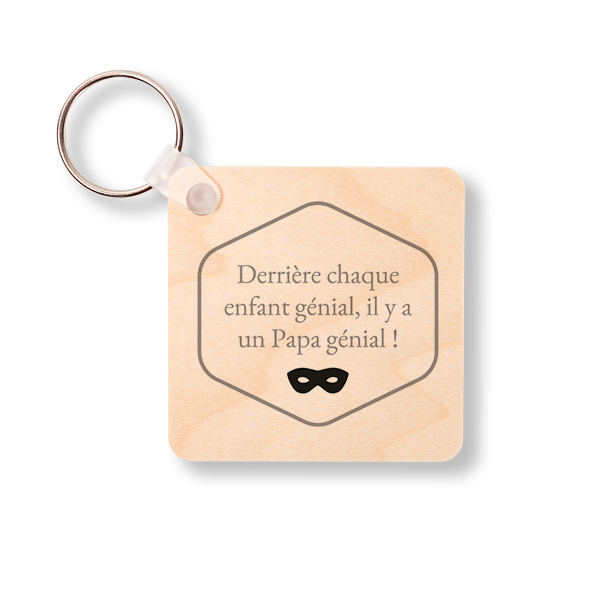Porte-clés en bois Carré
