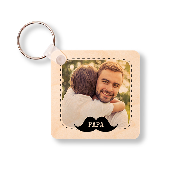 Wooden Key Ring Square