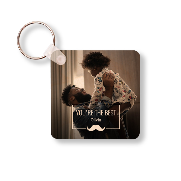 Wooden Key Ring Square
