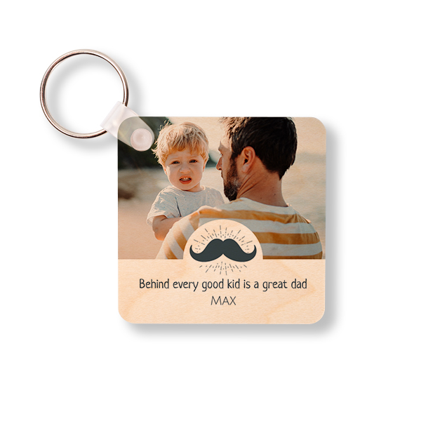Wooden Key Ring Square