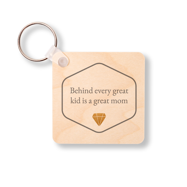 Wooden Key Ring Square Wooden Key Ring Square