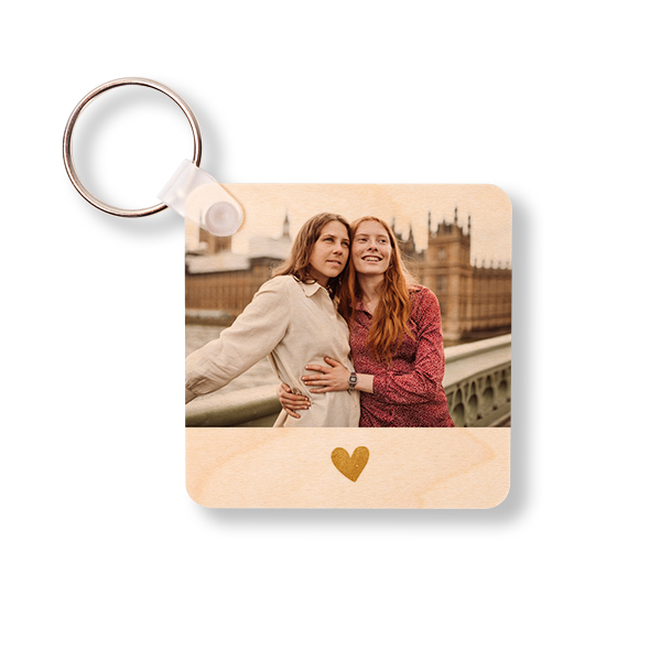 Wooden Key Ring Square