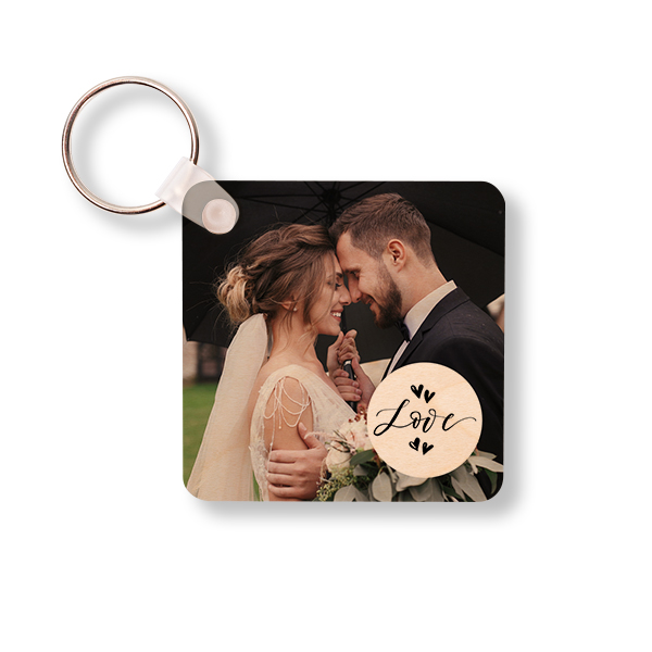 Wooden Key Ring Square
