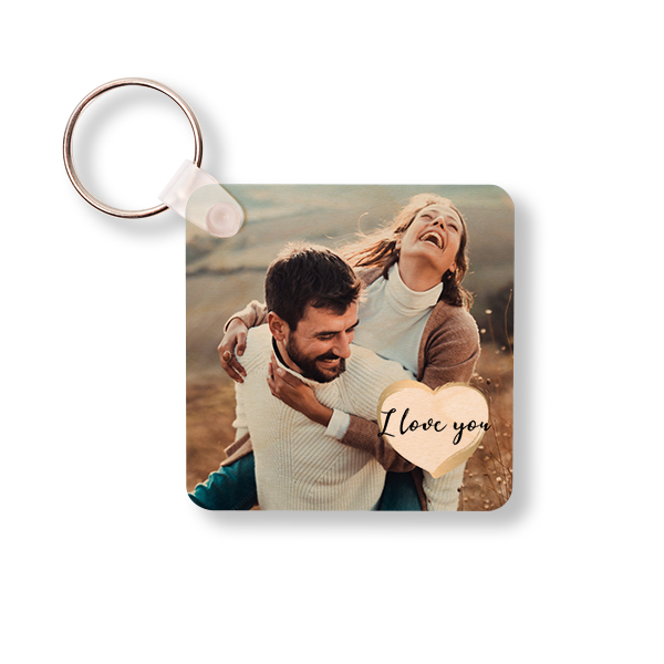 Wooden Key Ring Square