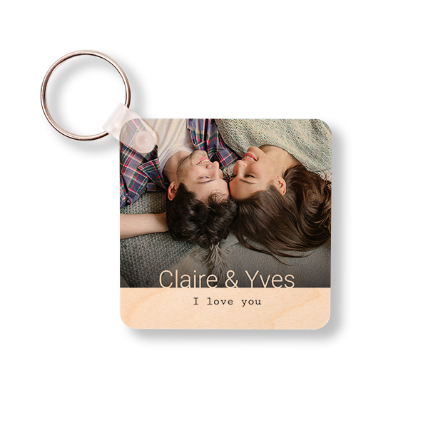 Wooden Key Ring Square