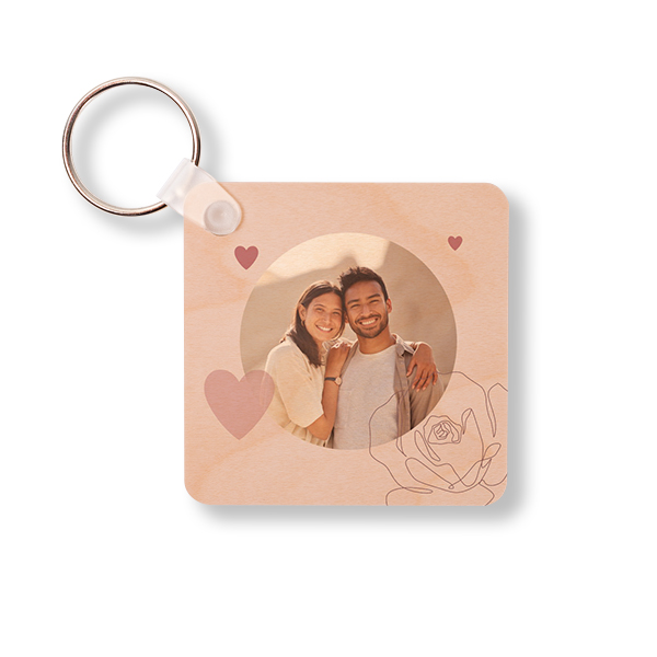 Wooden Key Ring Square