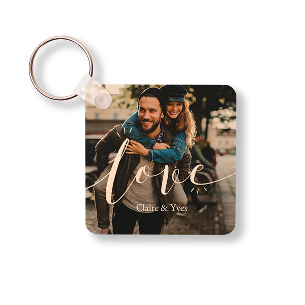 Wooden Key Ring Square