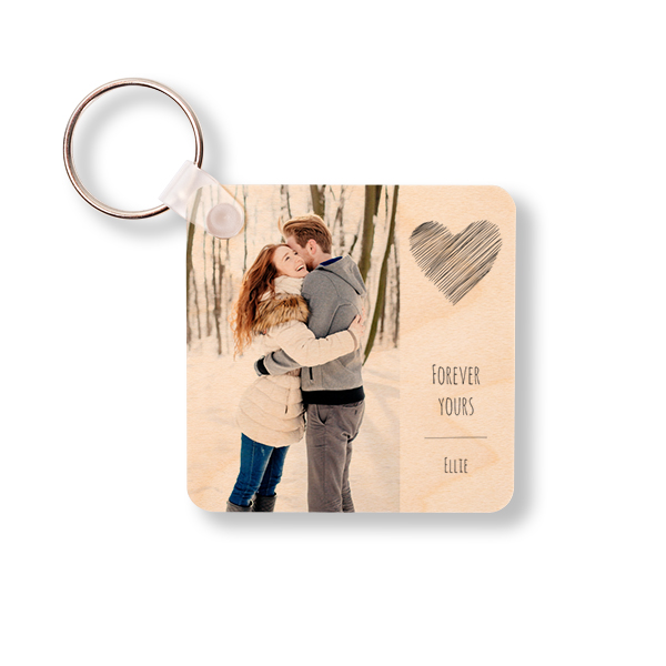 Wooden Key Ring Square