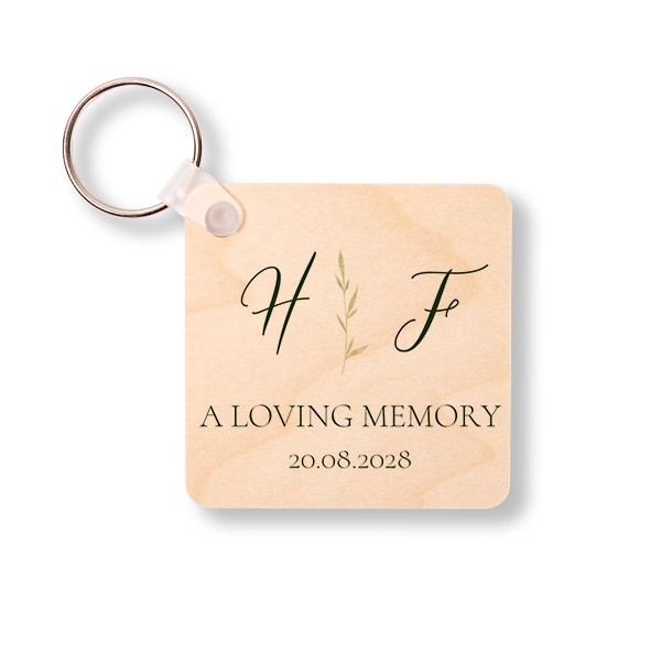 Wooden Key Ring Square Wooden Key Ring Square