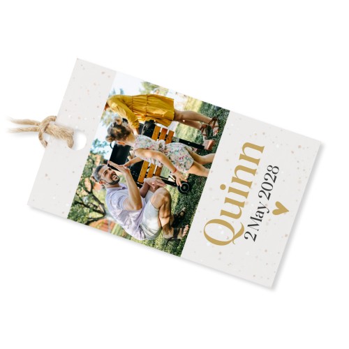 Tin box wooden lid rectangular label - set of 12