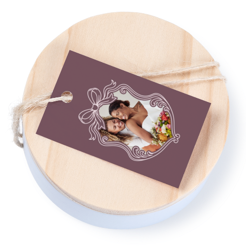 Geschenkdoosje met rechthoekig label - set van 12