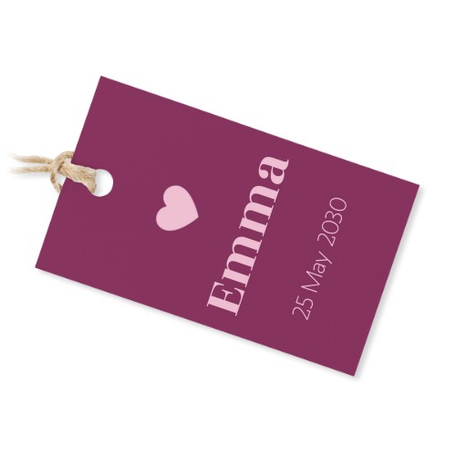 Colour Block Heart - Text Only