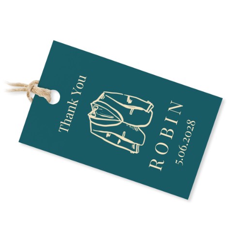 Sachets en coton avec étiquette rectangulaire (lot de 12)