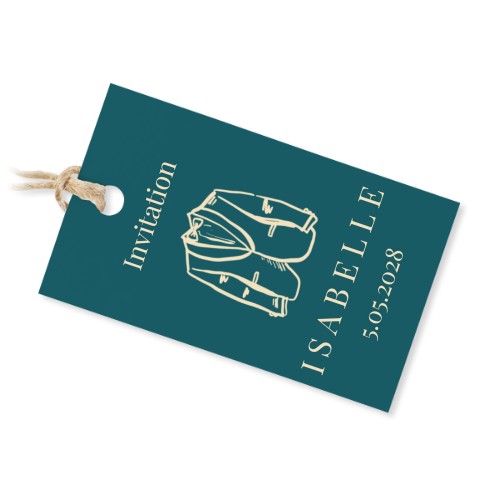 Small cotton bags with Rectangle Label - set of 12