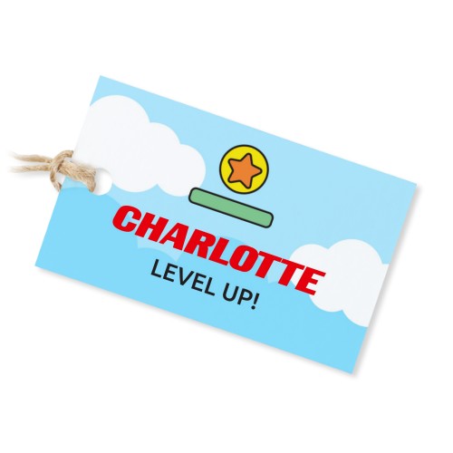 Kleine Baumwollbeutel mit rechteckigem Etikett – 12er-Set