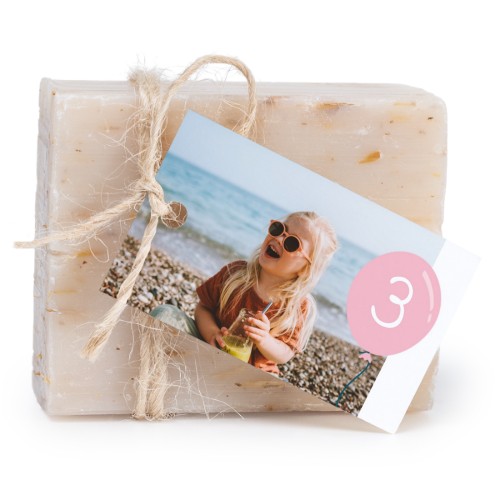 Såpestykke med rektangulært etikett (sett à 6)