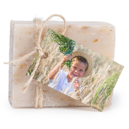 Set mit 6 Seifen mit rechteckigen Etiketten