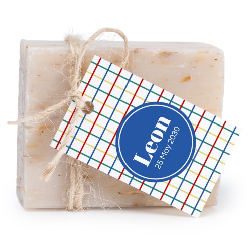 Lot de 6 savons avec étiquettes rectangulaires