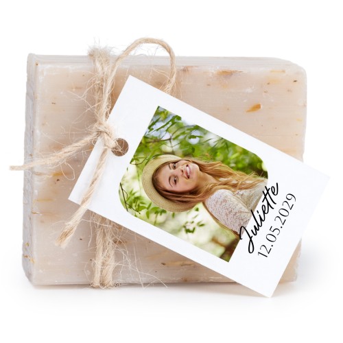 Zeepje met rechthoekig label (set van 6)