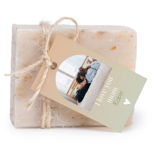 Såpestykke med rektangulært etikett (sett à 6)