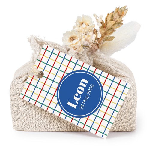 Lot de 6 savons avec emballage en coton beige et étiquettes rectangulaires Lot de 6 savons avec emballage en coton beige et étiquettes rectangulaires