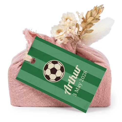 Rosa Seifen in Baumwolltuch mit rechteckigem Etikett (6er-Set)