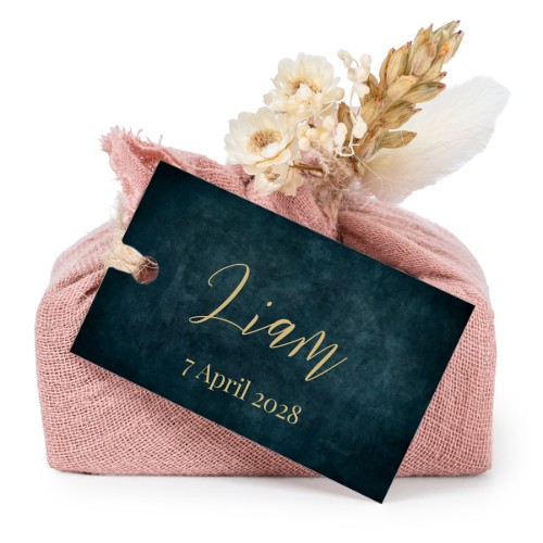 Pink cotton wrapped soaps with rectangular label (6 pcs)