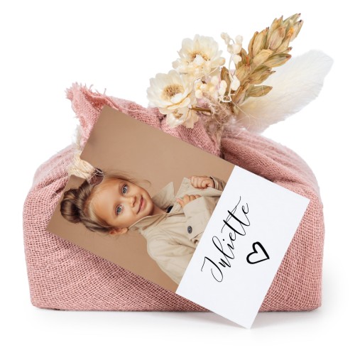 Lot de 6 savons avec emballage en coton rose et étiquettes rectangulaires