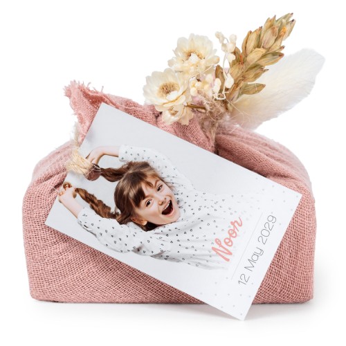 Såper i rosa stoffinnpakninger med rektangulært merke (sett à 6)