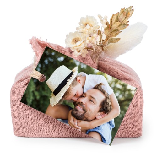 Lot de 6 savons avec emballage en coton rose et étiquettes rectangulaires