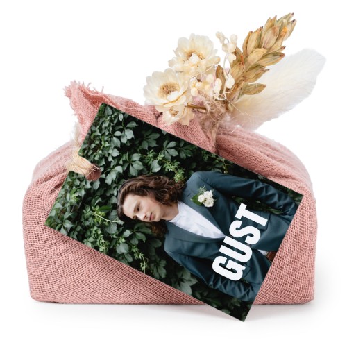 Pink cotton wrapped soaps with rectangular label (6 pcs)