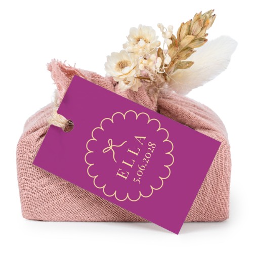 Classy Scallop Bow - Text Only