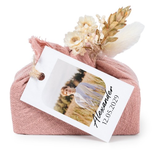 Rosa Seifen in Baumwolltuch mit rechteckigem Etikett (6er-Set) Rosa Seifen in Baumwolltuch mit rechteckigem Etikett (6er-Set)