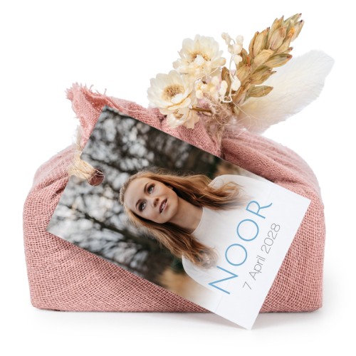 Rosa Seifen in Baumwolltuch mit rechteckigem Etikett (6er-Set)