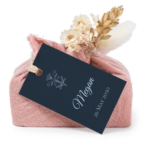 Lot de 6 savons avec emballage en coton rose et étiquettes rectangulaires Lot de 6 savons avec emballage en coton rose et étiquettes rectangulaires