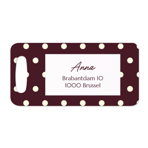 LuggageTagH_ClassicPolkaLoveBrown