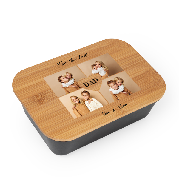 Lunchbox noire et bambou