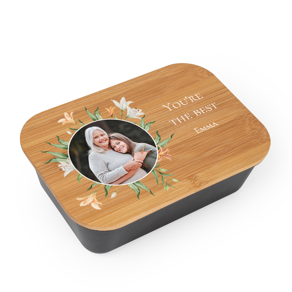 Bamboo lunch box black Bamboo lunch box black