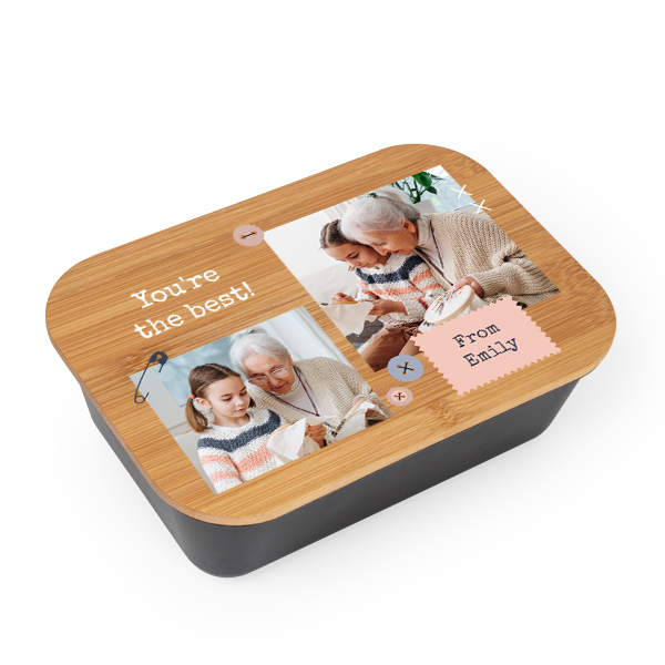 Lunchbox noire et bambou Lunchbox noire et bambou