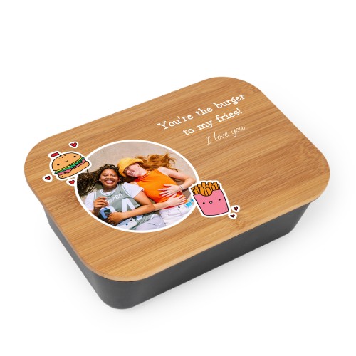 Bamboo lunch box black